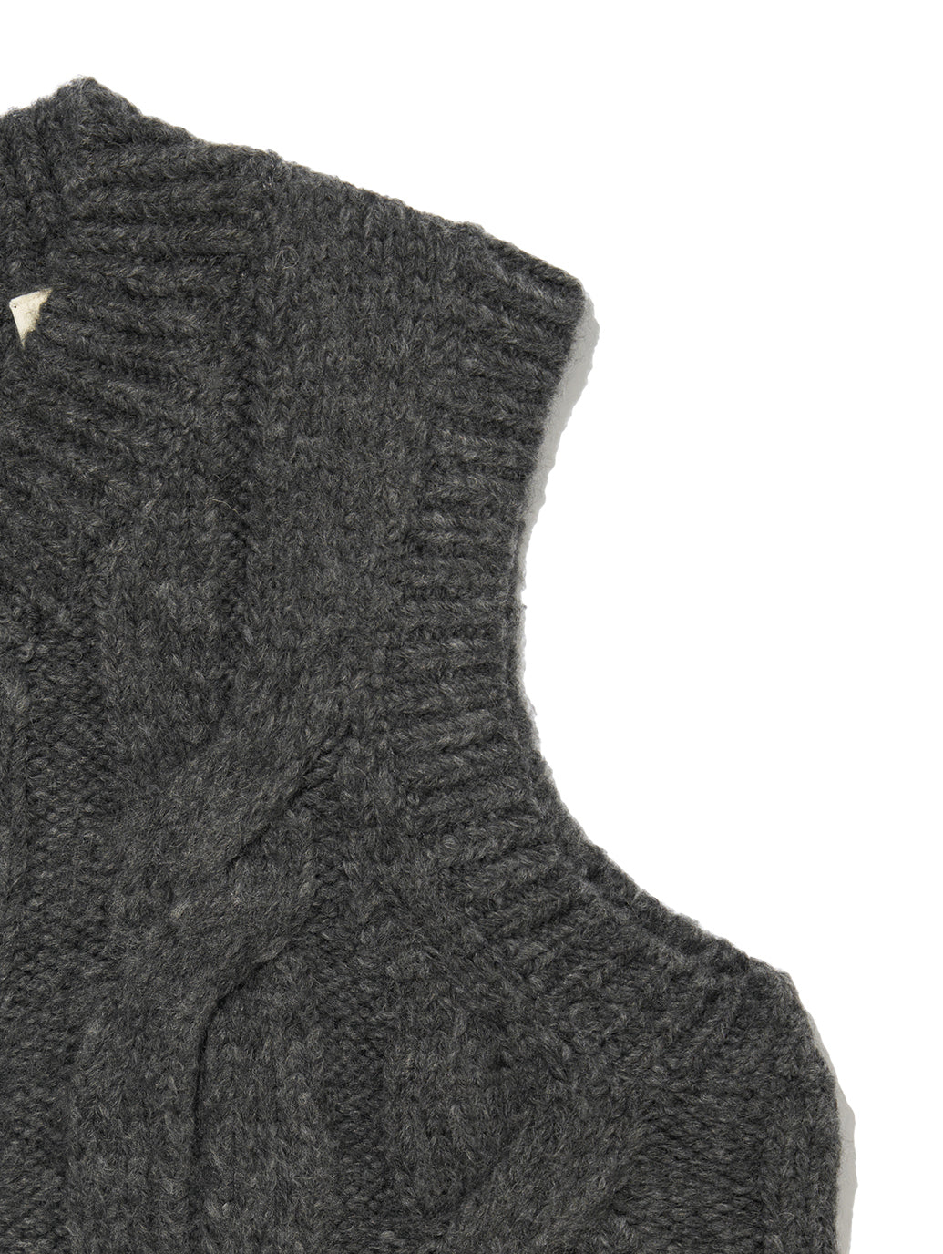 ISABEL ケーブルニットベスト グレー CHARCOAL HEATHER GREY