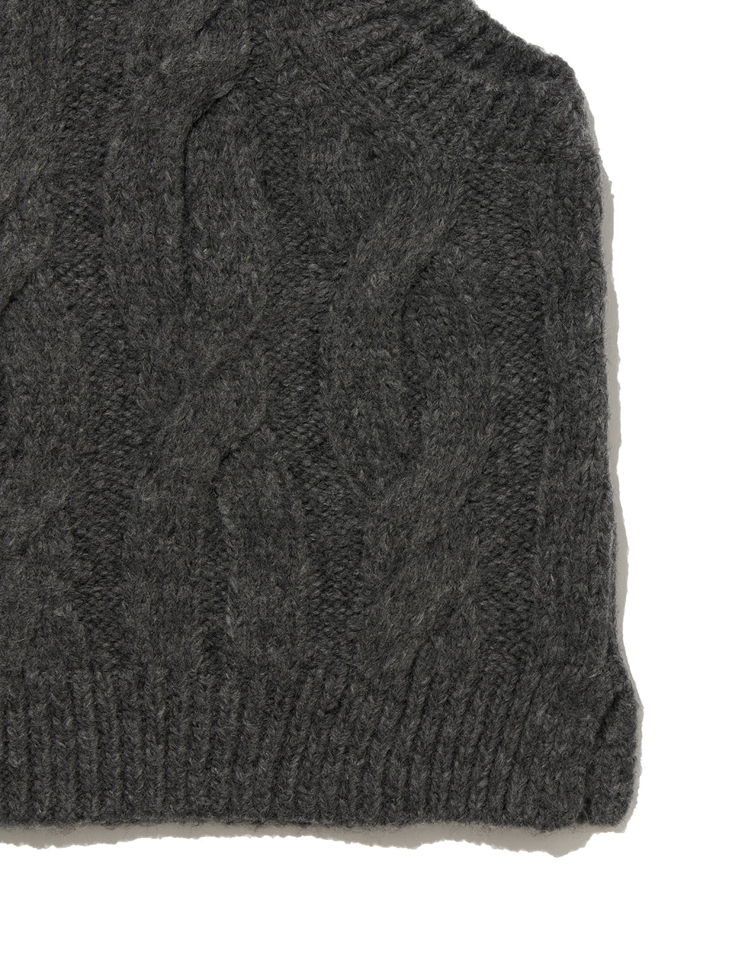 ISABEL ケーブルニットベスト グレー CHARCOAL HEATHER GREY