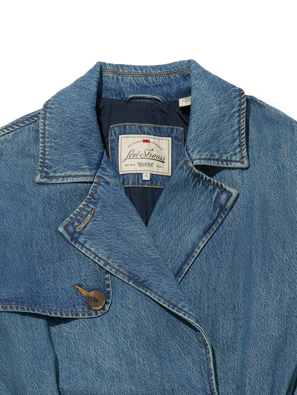 ロングトレンチコート ダークインディゴ