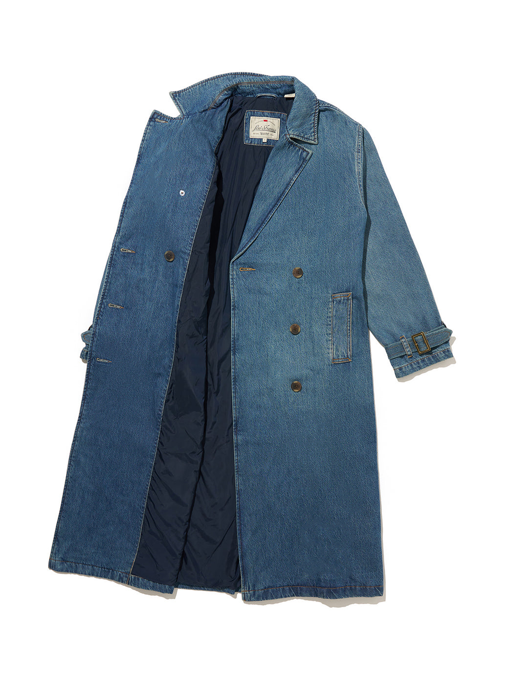ロングトレンチコート ダークインディゴ