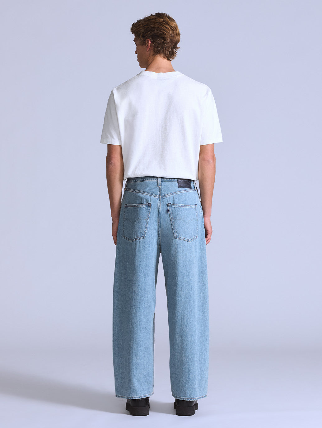 BLUETAB™ ワイドプリーツ CROP ジーンズ ライトインディゴ