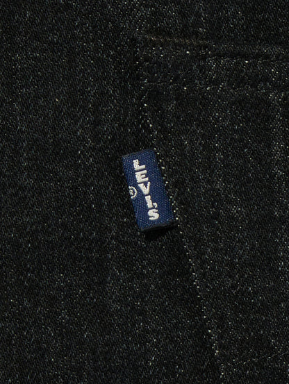 BLUETAB™ ワイドプリーツ CROP ジーンズ ブラック