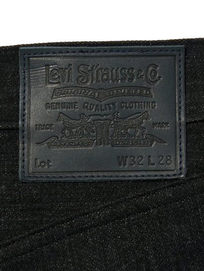 BLUETAB™ ワイドプリーツ CROP ジーンズ ブラック