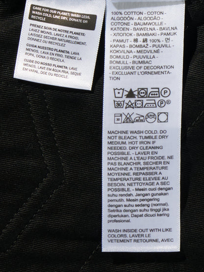 BLUETAB™ ワイドプリーツ CROP ジーンズ ブラック