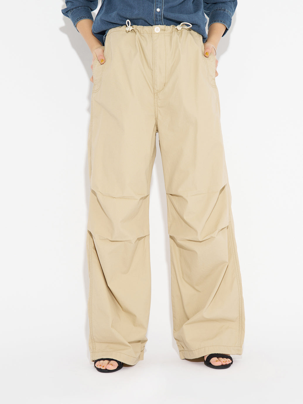 パラシュートパンツ ベージュ SAFARI