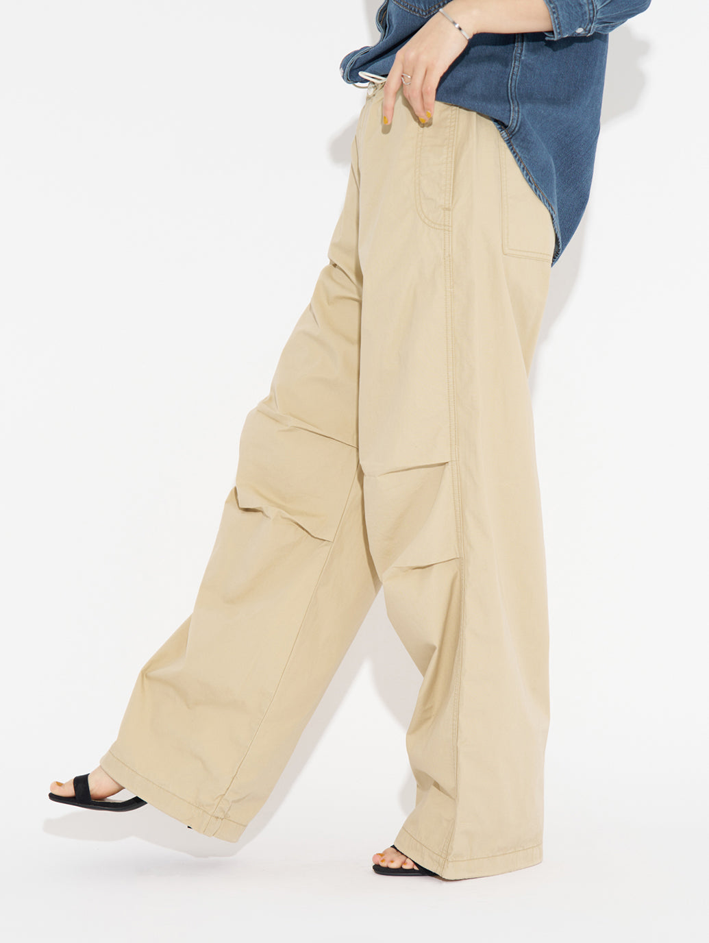 パラシュートパンツ ベージュ SAFARI