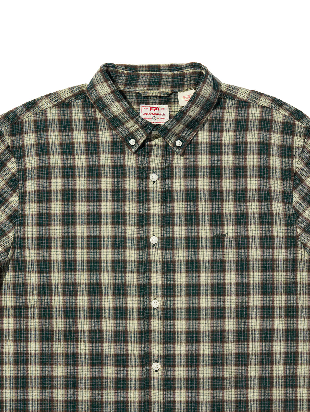 SS AUTHENTIC BUTTON DOWN Xavier Plaid PONDEROSA PI