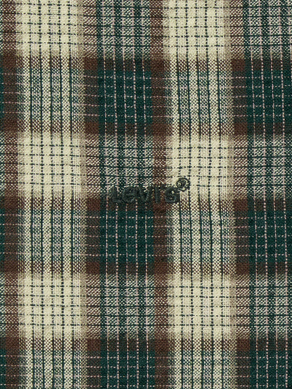 SS AUTHENTIC BUTTON DOWN Xavier Plaid PONDEROSA PI