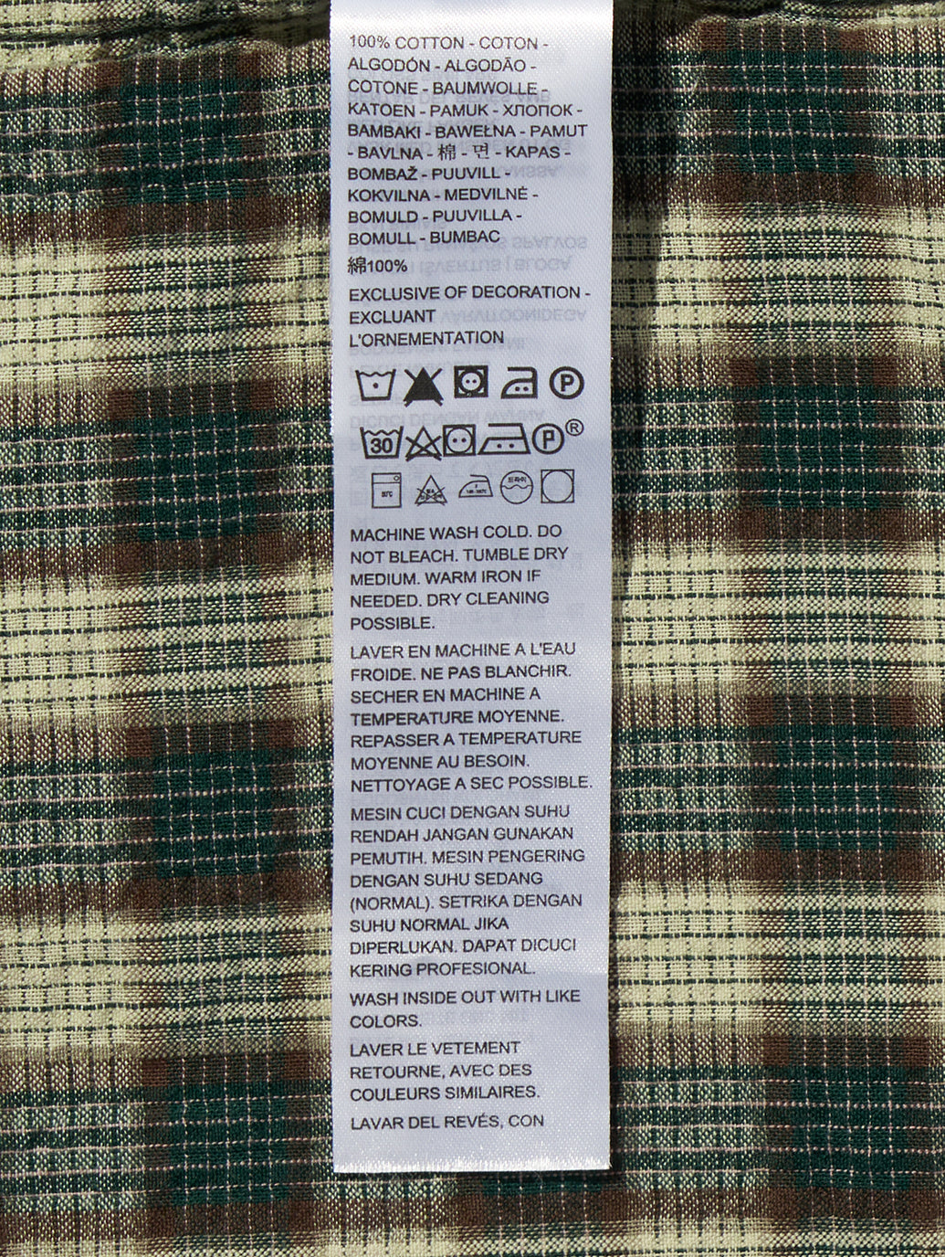 SS AUTHENTIC BUTTON DOWN Xavier Plaid PONDEROSA PI