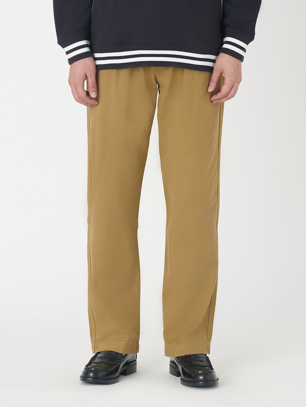 XX CHINO ルーズ ストレート プリーツ ブラウン BRITISH