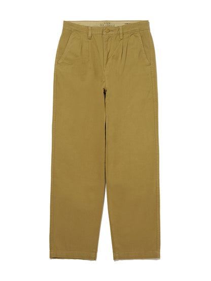 XX CHINO ルーズ ストレート プリーツ ブラウン BRITISH