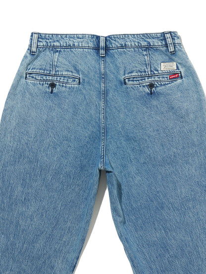 XX CHINO ルーズ ストレート プリーツ ミディアムインディゴ QUARTER PAST