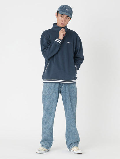 XX CHINO ルーズ ストレート プリーツ ミディアムインディゴ QUARTER PAST