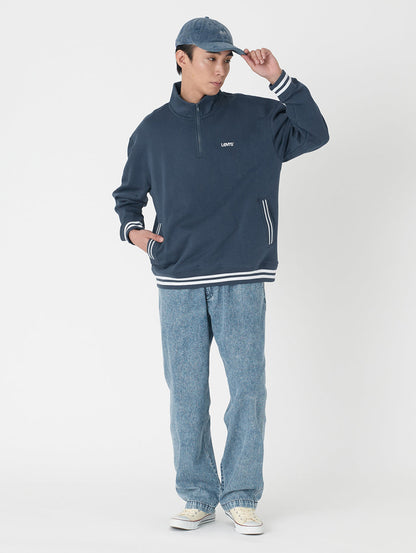 XX CHINO ルーズ ストレート プリーツ ミディアムインディゴ QUARTER PAST