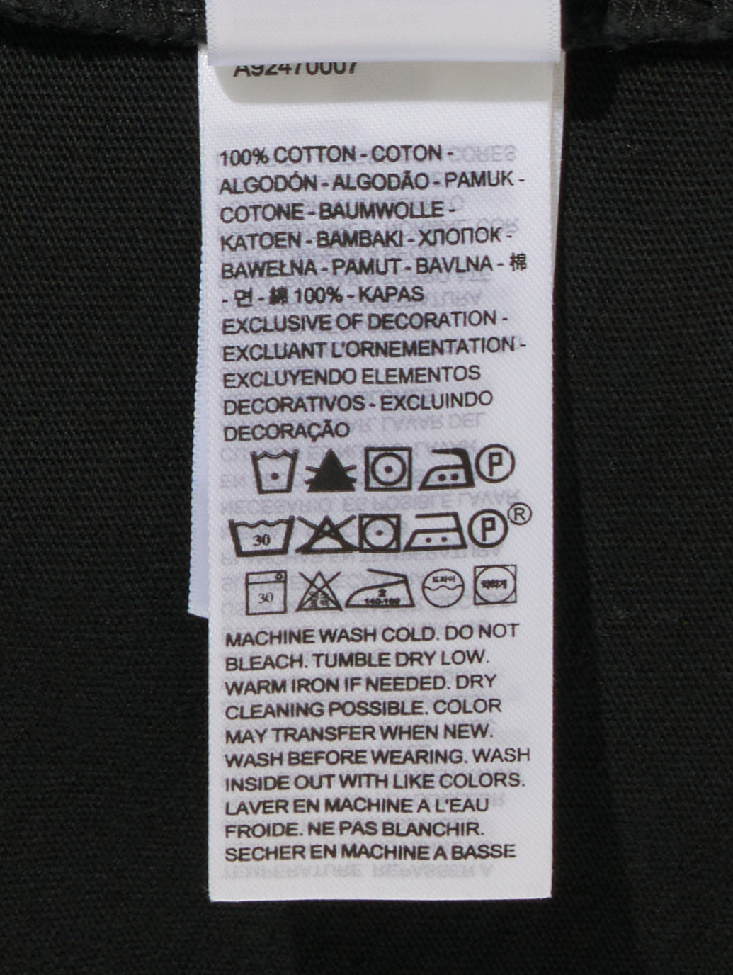 ロングスリーブ Tシャツ ブラック