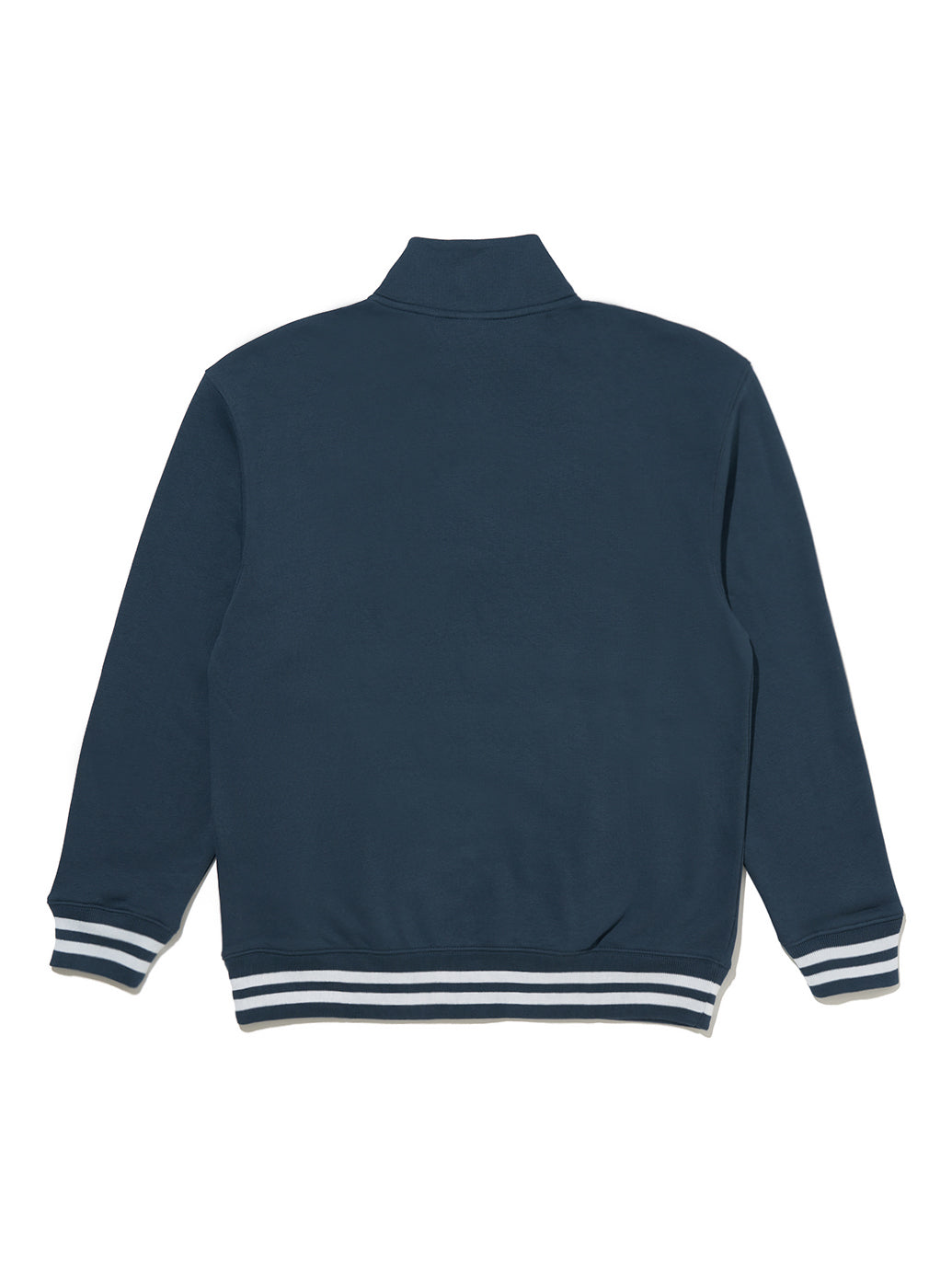 ハーフジップスウェットシャツ ブルー WILBOUR STRIPE