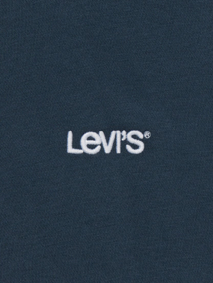 ハーフジップスウェットシャツ ブルー WILBOUR STRIPE