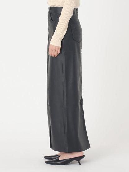 アンクル カラムスカート ブラック LEATHER NIGHT