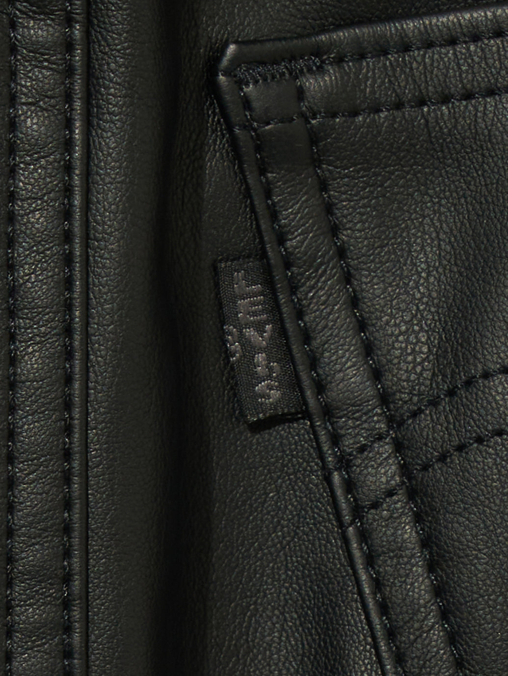 アンクル カラムスカート ブラック LEATHER NIGHT