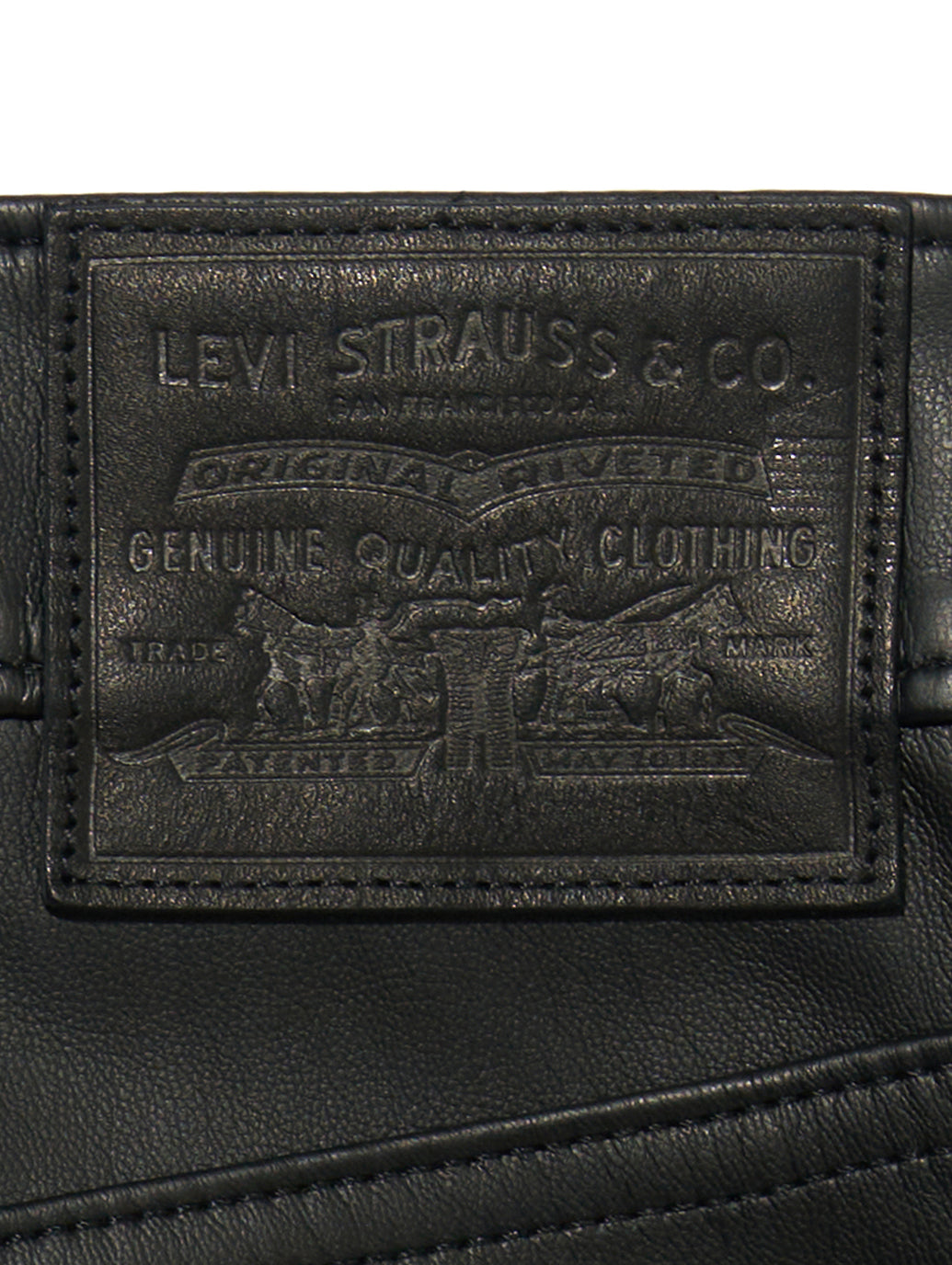 アンクル カラムスカート ブラック LEATHER NIGHT