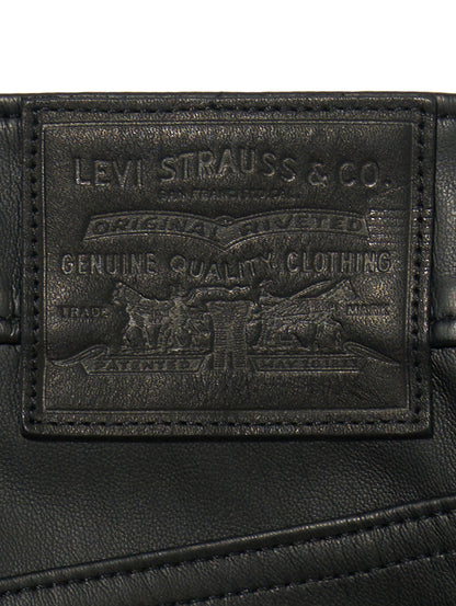 アンクル カラムスカート ブラック LEATHER NIGHT