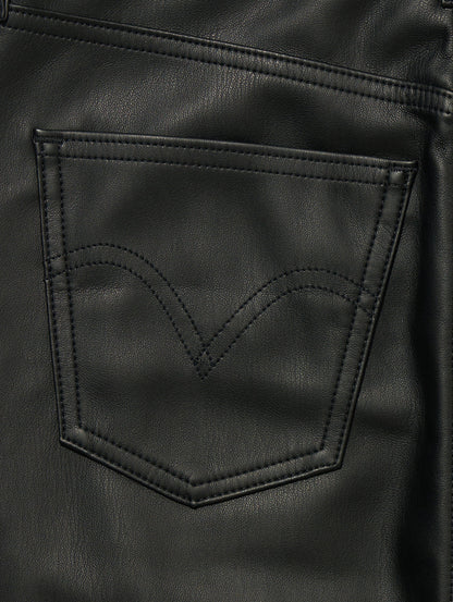 アンクル カラムスカート ブラック LEATHER NIGHT