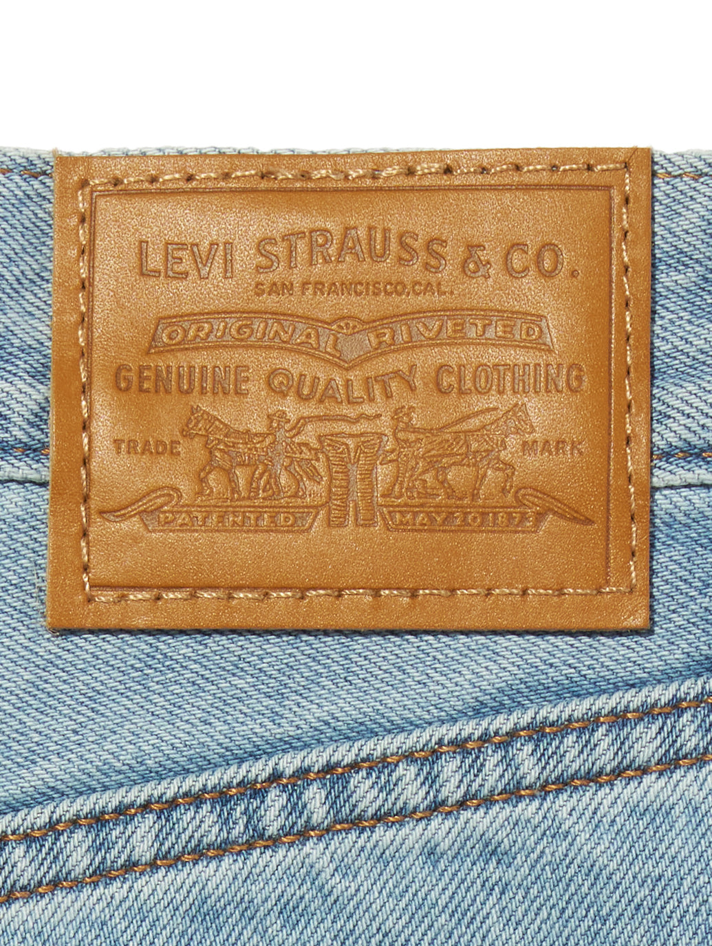 ハイライズ Aラインスカート ライトインディゴ