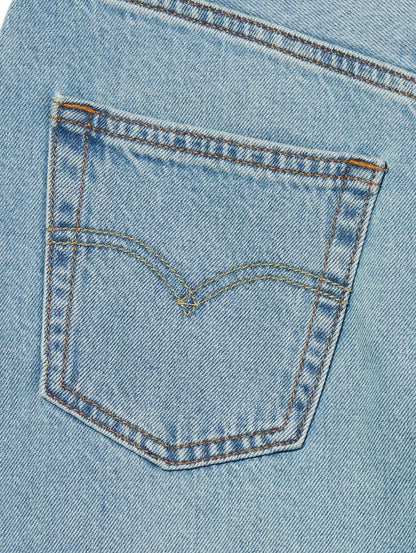 ハイライズ Aラインスカート ライトインディゴ