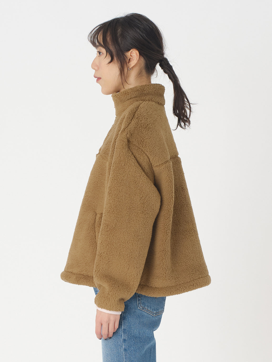 ハーフジップフリース ブラウン ERMINE