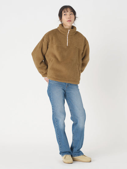 ハーフジップフリース ブラウン ERMINE