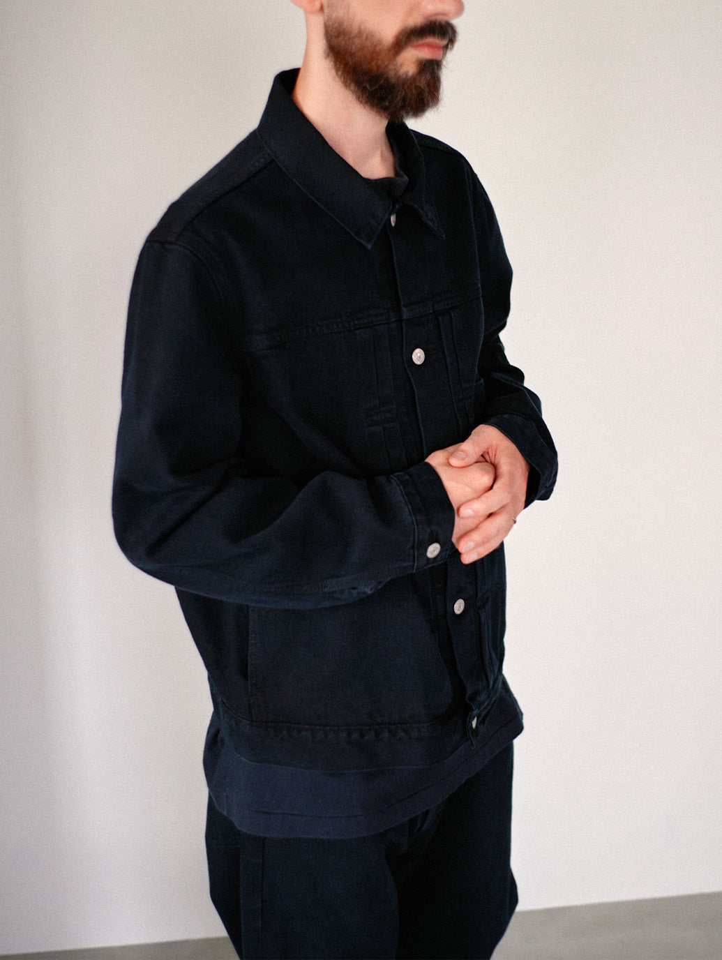 TYPE1 TRUCKER JACKET BLACK OD