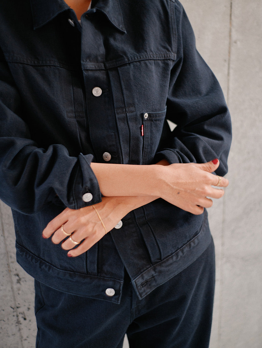 TYPE1 TRUCKER JACKET BLACK OD