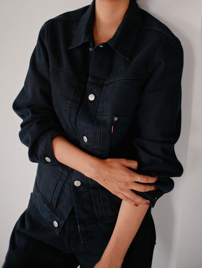 TYPE1 TRUCKER JACKET BLACK OD