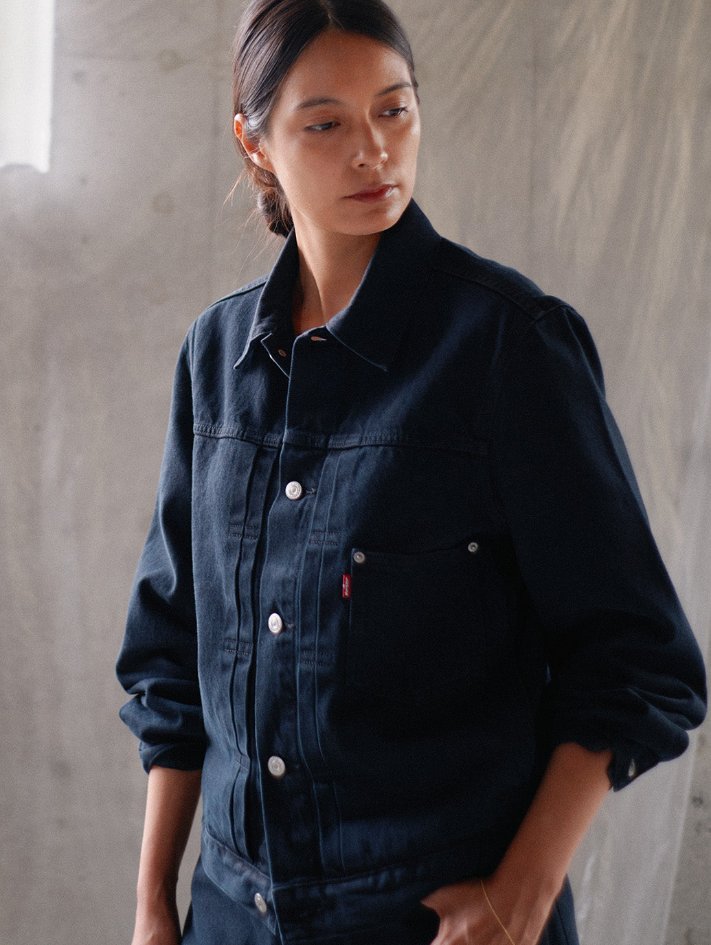 TYPE1 TRUCKER JACKET BLACK OD