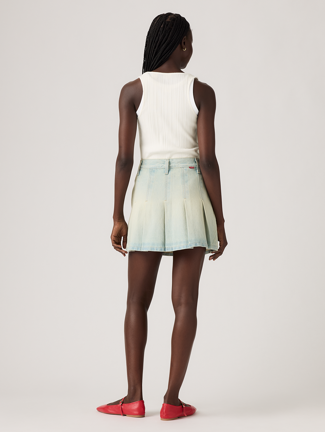 PLEATED ミニスカート