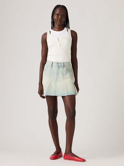 PLEATED ミニスカート