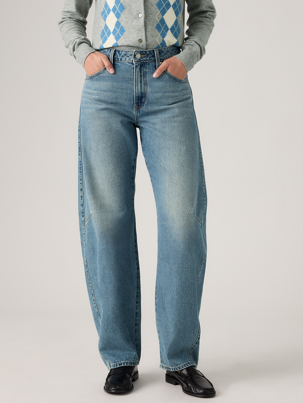 BAGGY DAD バレルジーンズ