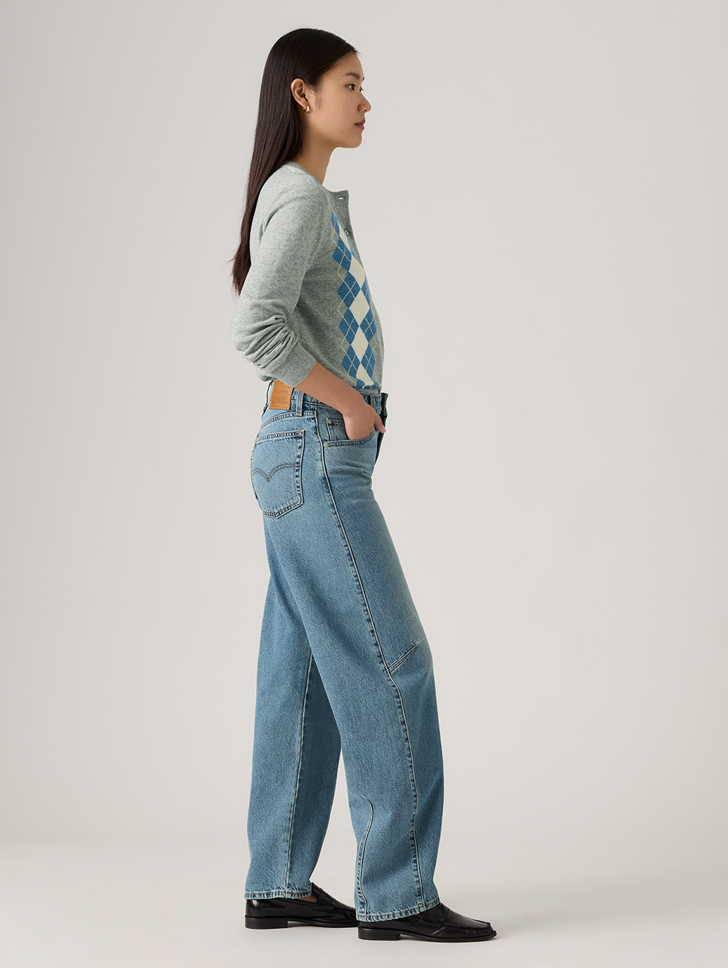 BAGGY DAD バレルジーンズ