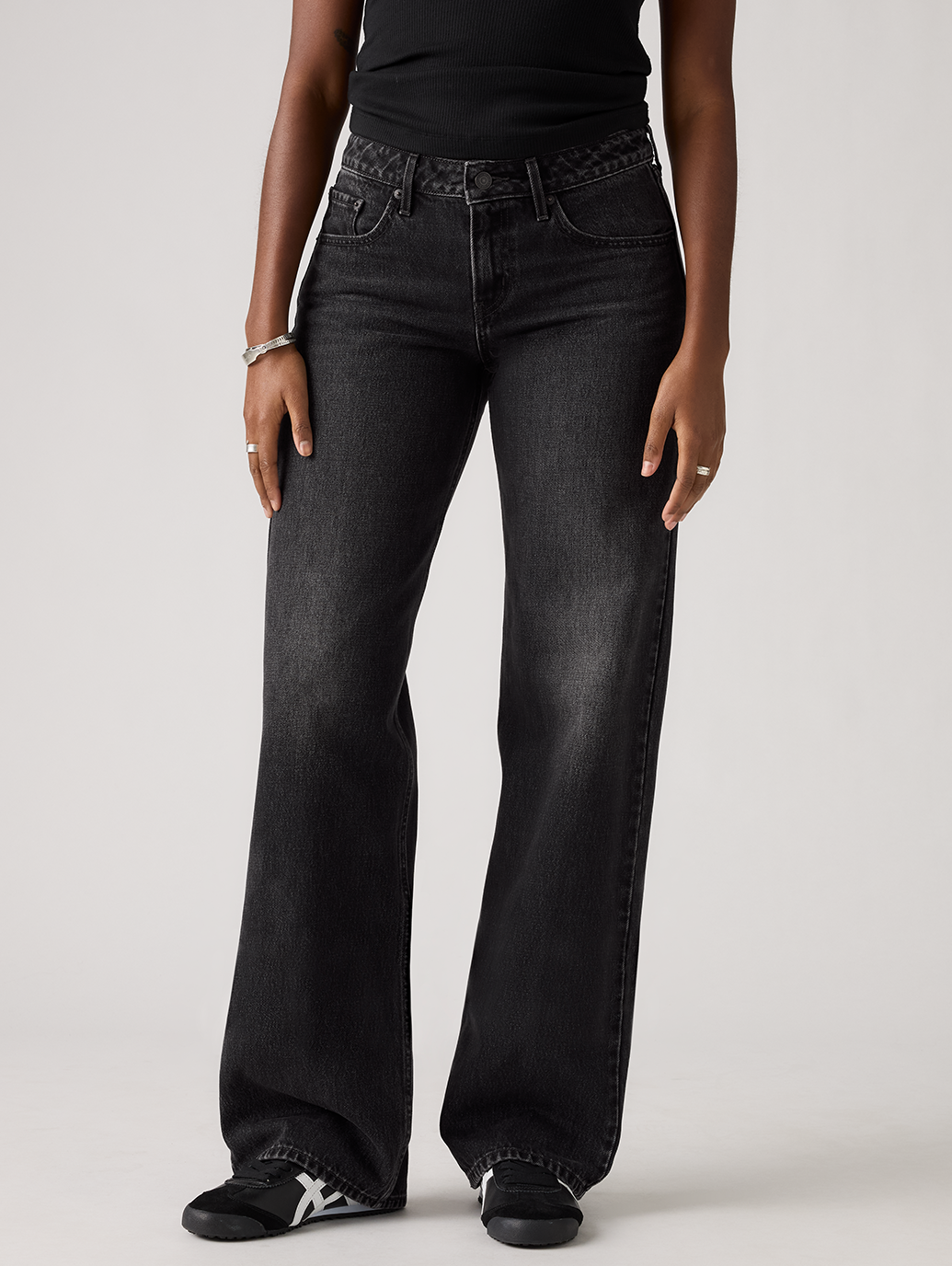 LOW LOOSE ジーンズ ブラック