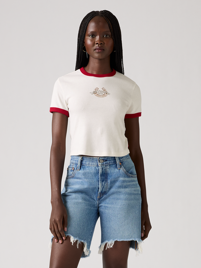 グラフィック ミニ リンガーTシャツ