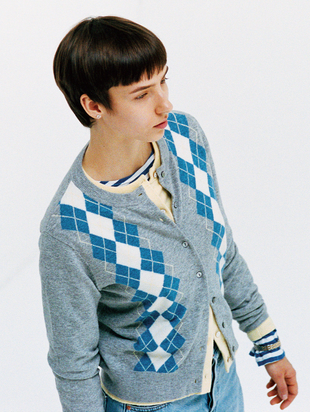 スーパーソフト クルーネックカーディガン