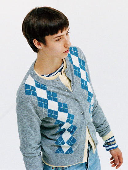 スーパーソフト クルーネックカーディガン